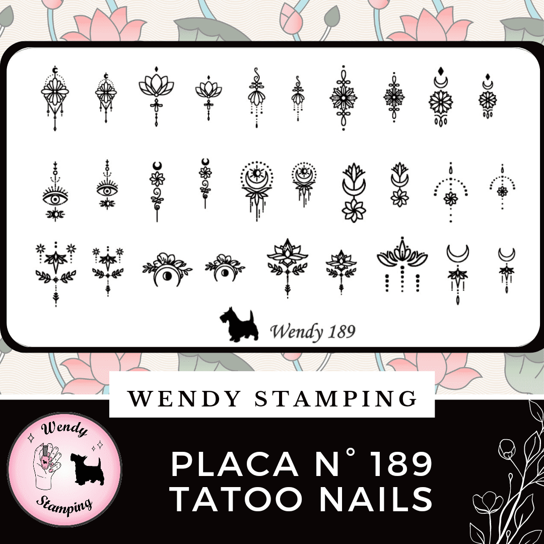Placa Stamping N 189 Tatoo Nails