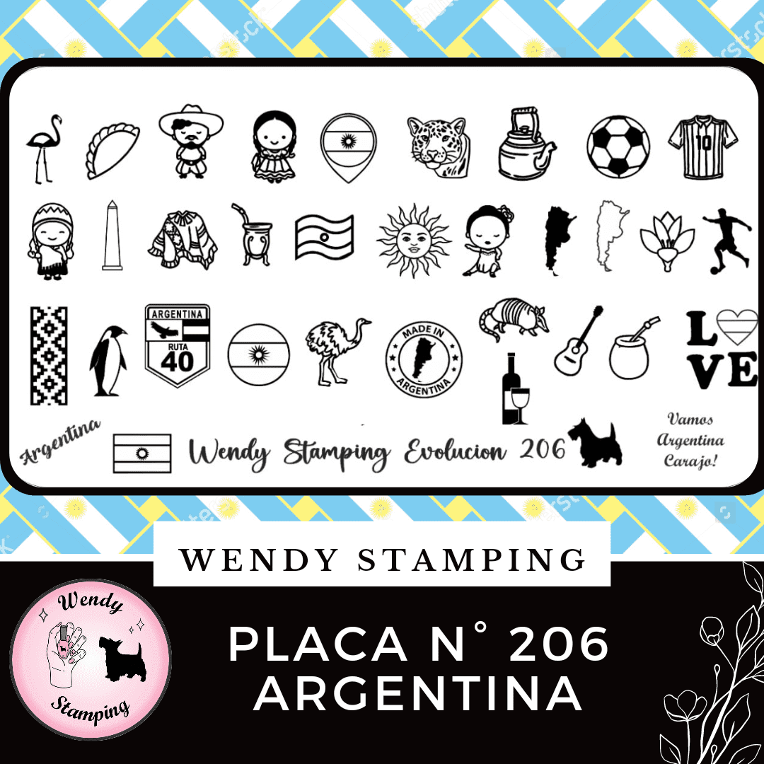 Placa Stamping N 206 Argentina