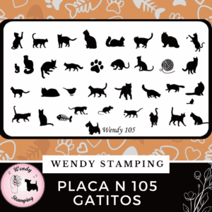 Placa Stamping N 105 Gatitos