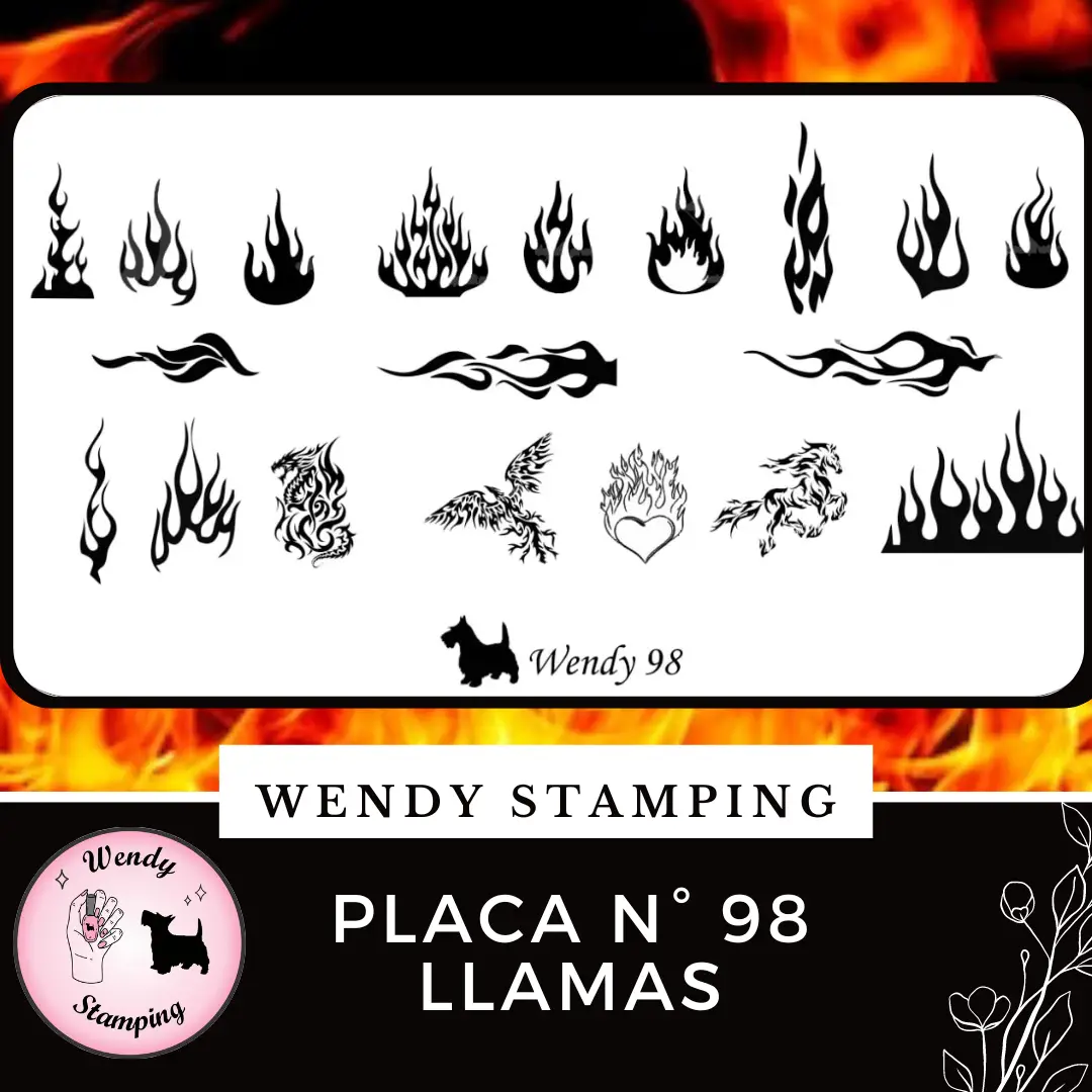 Placa Stamping N 98 Llamas