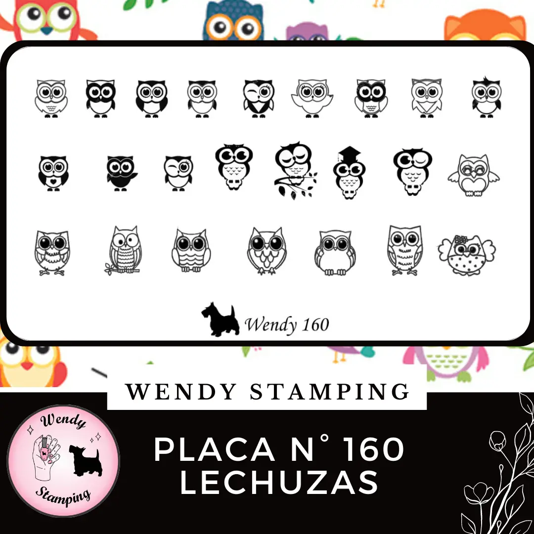 Placa Stamping N 160 Lechuzas