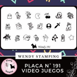 Placa Stamping N 191 Video Juegos