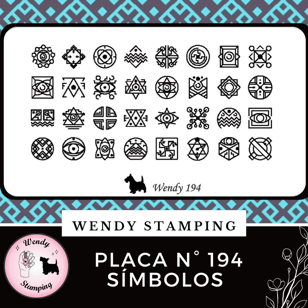 Placa Stamping N 194 Símbolos