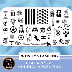 Placa Stamping N221 Mundial Argentina