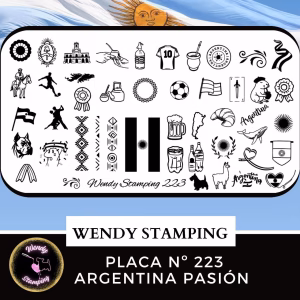 Placa Stamping N223 Argentina Pasión